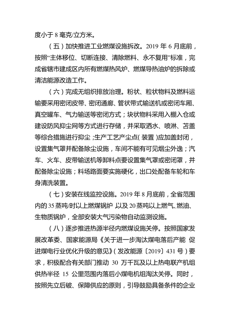 河南省 2019 年度锅炉综合整治方案